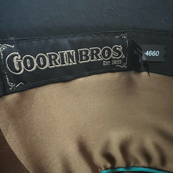 Goorin Brothers Bros. hat size Medium black feather ribbon wool cloche 1920s - Picture 12 of 14